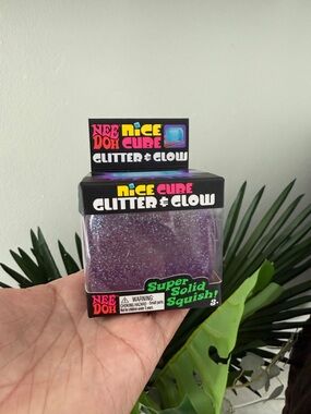 VIRAL Nee Doh Nice Cube Glitter & Glow - PURPLE
